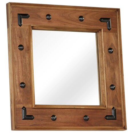 Spiegel 50x50 cm massief acaciahout 8
