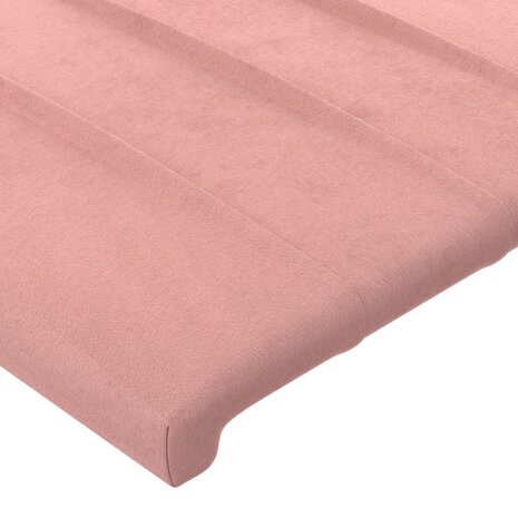 Hoofdborden 2 st 72x5x78/88 cm fluweel roze 4