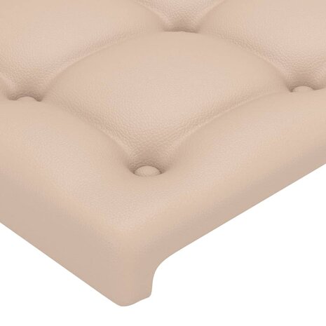 Hoofdborden 2 st 90x5x78/88 cm kunstleer cappuccinokleurig 4