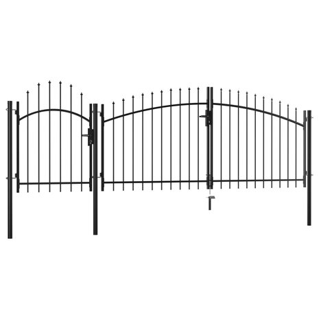 Poort 2x4 m staal zwart 2