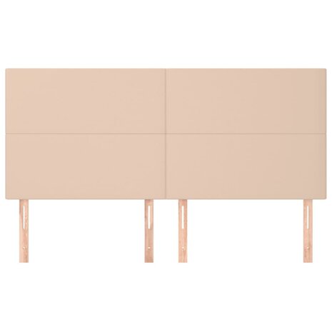 Hoofdborden 4 st 80x5x78/88 cm kunstleer cappuccinokleurig 3