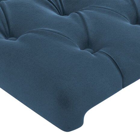 Hoofdborden 2 st 80x7x78/88 cm fluweel donkerblauw 4