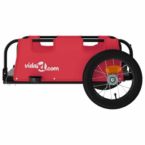 Fietstrailer oxford stof en ijzer rood 6
