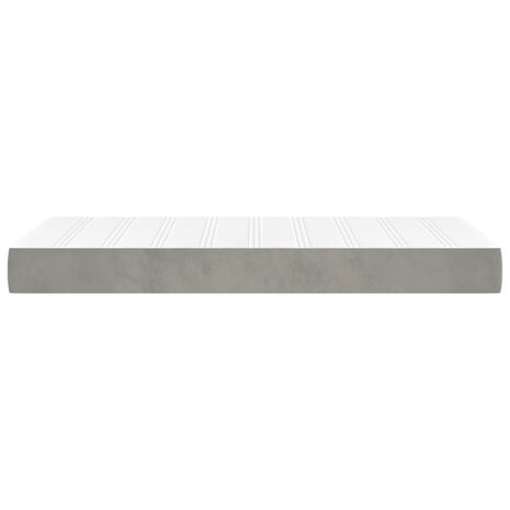 Pocketveringmatras voor kinderen 80x160 cm fluweel lichtgrijs 4