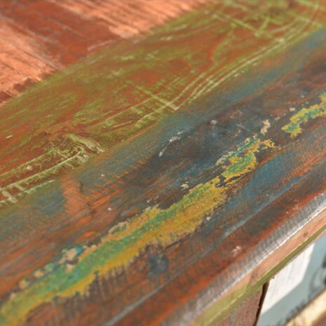 Kast met 4 lades massief gerecycled hout  7