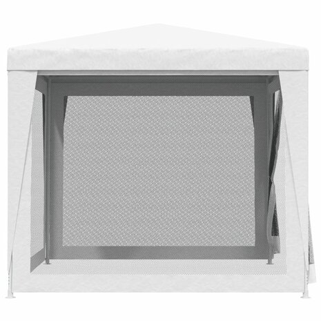 Partytent met 4 mesh zijwanden 2,5x2,5 m wit 5