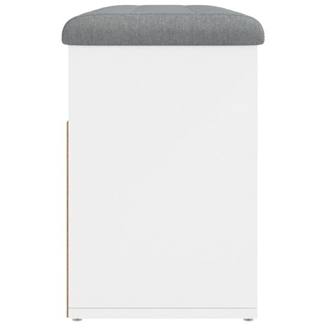 Schoenenbank 82x32x45,5 cm bewerkt hout wit 7