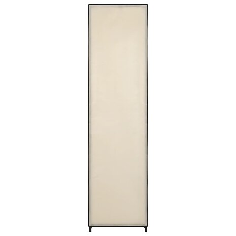 Kledingkast met 4 vakken 175x45x170 cm crème 6