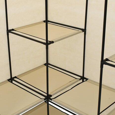 Hoekkledingkast 130x87x169 cm crème 5