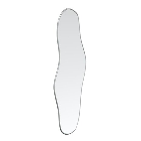 Wandspiegel 80x35 cm zilverkleurig 3