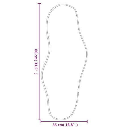 Wandspiegel 80x35 cm zilverkleurig 6