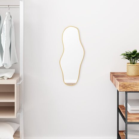 Wandspiegel 60x25 cm goudkleurig 1