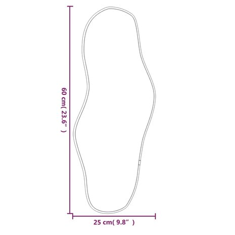 Wandspiegel 60x25 cm goudkleurig 6