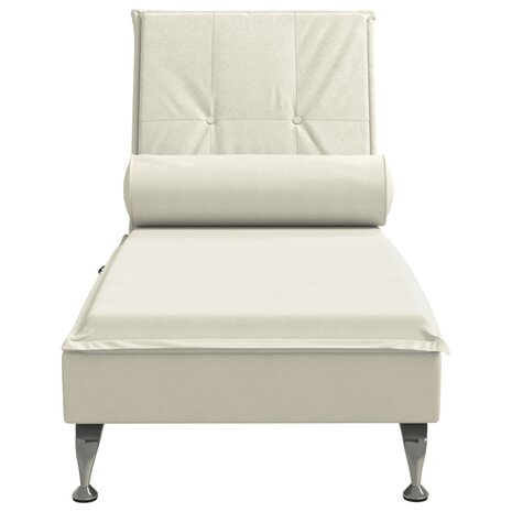 Massage chaise longue met bolster fluweel roze 4
