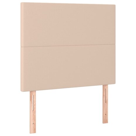 Hoofdborden 2 st 90x5x78/88 cm kunstleer cappuccinokleurig 2