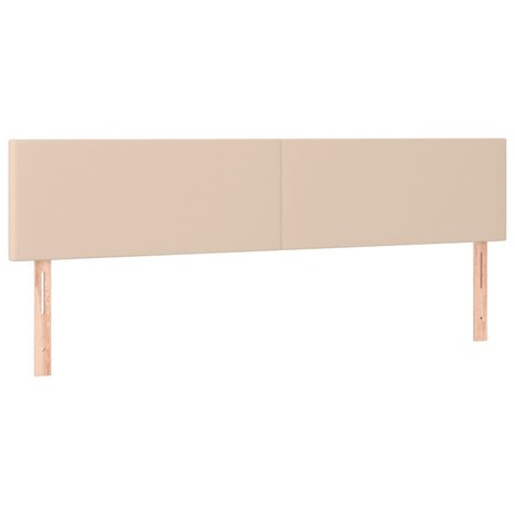 Hoofdborden 2 st 90x5x78/88 cm kunstleer cappuccinokleurig 2