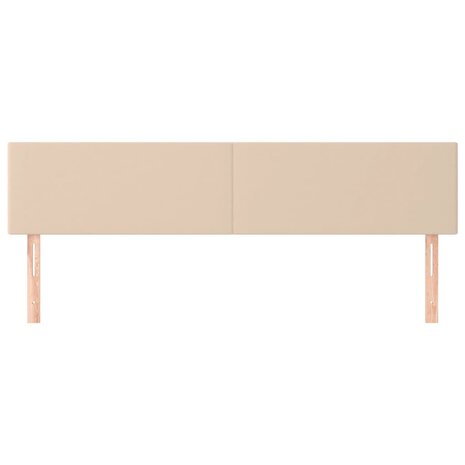 Hoofdborden 2 st 90x5x78/88 cm kunstleer cappuccinokleurig 3