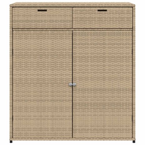 Tuinkast 105x55x113 cm poly rattan beige 7