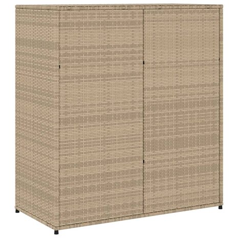 Tuinkast 105x55x113 cm poly rattan beige 9