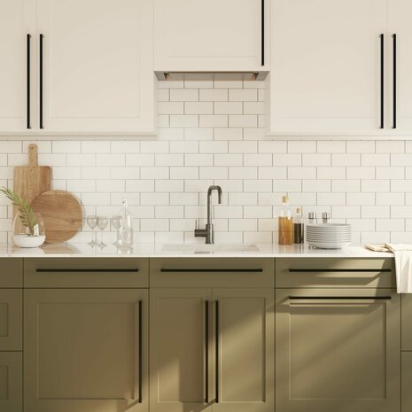 Handvatten 10 st 480 mm roestvrij staal zwart 4