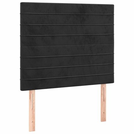 Hoofdborden 2 st 80x5x78/88 cm fluweel zwart 2