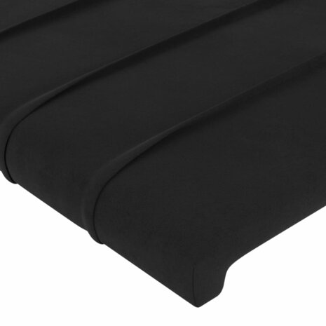 Hoofdborden 2 st 80x5x78/88 cm fluweel zwart 4