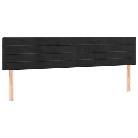 Hoofdborden 2 st 80x5x78/88 cm fluweel zwart 2