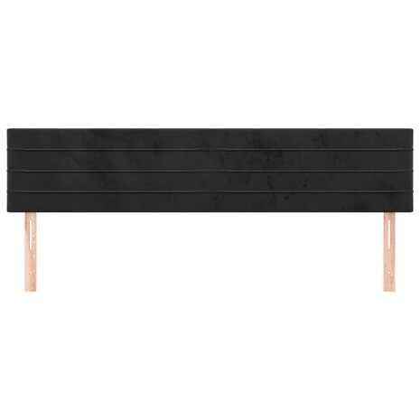 Hoofdborden 2 st 80x5x78/88 cm fluweel zwart 3
