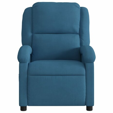 Massagestoel verstelbaar fluweel blauw 4
