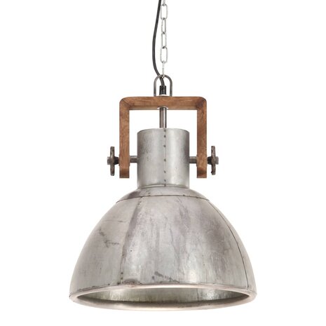 Hanglamp industrieel rond 25 W E27 30 cm zilverkleurig 5