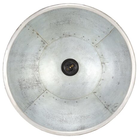Hanglamp industrieel rond 25 W E27 30 cm zilverkleurig 8