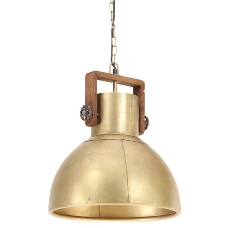 Hanglamp industrieel rond 25 W E27 40 cm messingkleurig 2