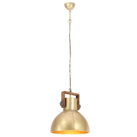 Hanglamp industrieel rond 25 W E27 40 cm messingkleurig 3