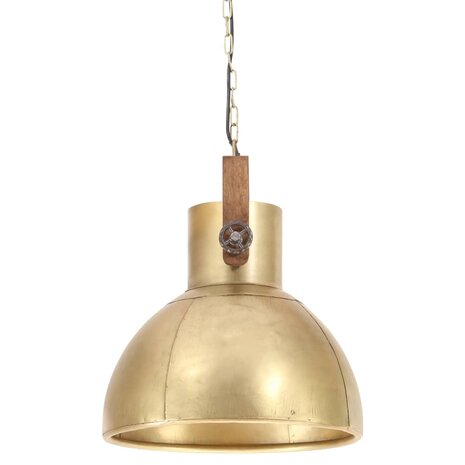 Hanglamp industrieel rond 25 W E27 40 cm messingkleurig 6