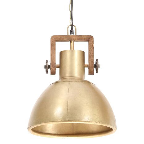 Hanglamp industrieel rond 25 W E27 30 cm messingkleurig 5