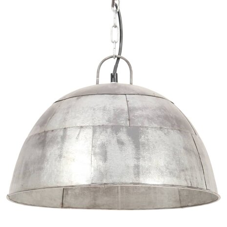Hanglamp industrieel vintage rond 25 W E27 41 cm zilverkleurig 2