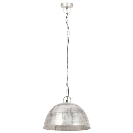 Hanglamp industrieel vintage rond 25 W E27 41 cm zilverkleurig 4