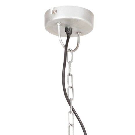 Hanglamp industrieel vintage rond 25 W E27 41 cm zilverkleurig 5