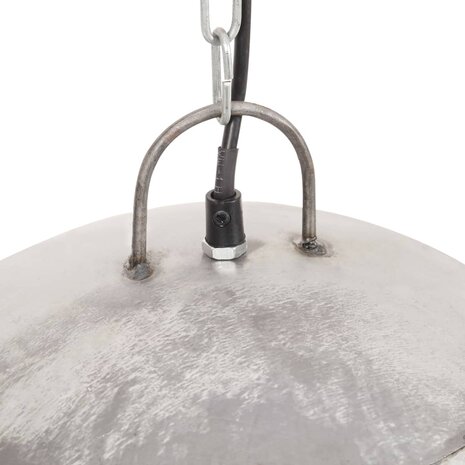 Hanglamp industrieel vintage rond 25 W E27 41 cm zilverkleurig 6