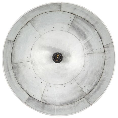 Hanglamp industrieel vintage rond 25 W E27 41 cm zilverkleurig 7