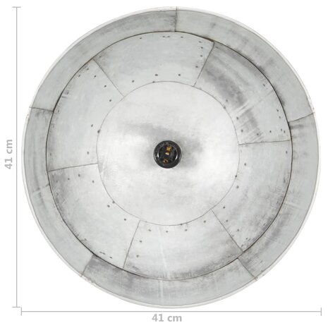 Hanglamp industrieel vintage rond 25 W E27 41 cm zilverkleurig 10