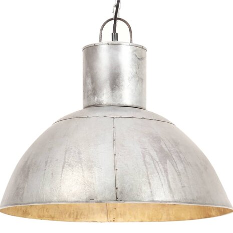 Hanglamp rond 25 W E27 48 cm zilverkleurig 1