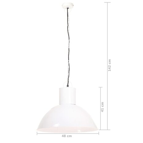 Hanglamp rond 25 W E27 48 cm wit 9