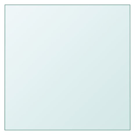 Tafelblad 40x40 cm gehard glas transparant 1