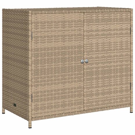 Tuinkast 83x45x76 cm poly rattan beige 2