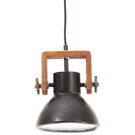 Hanglamp industrieel rond 25 W E27 19 cm zwart 3