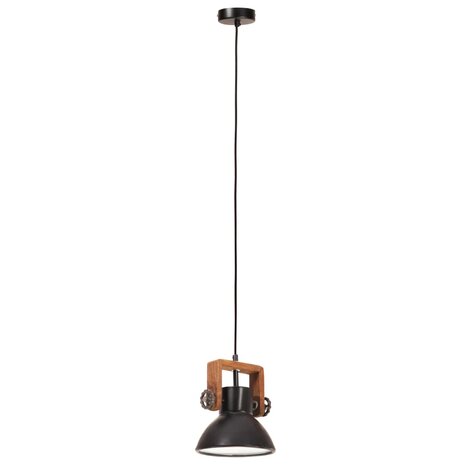 Hanglamp industrieel rond 25 W E27 19 cm zwart 4