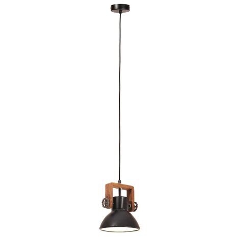 Hanglamp industrieel rond 25 W E27 19 cm zwart 5
