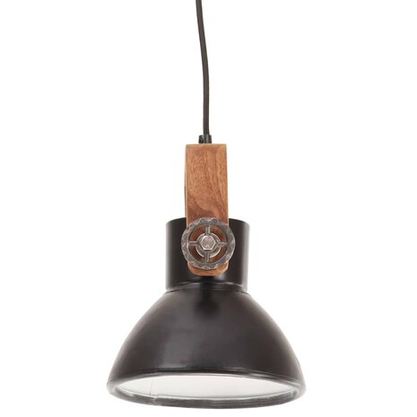 Hanglamp industrieel rond 25 W E27 19 cm zwart 7