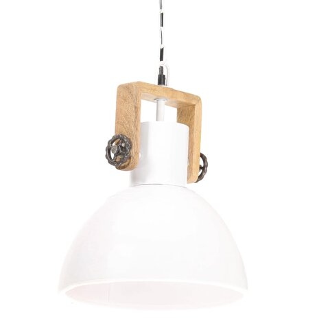 Hanglamp industrieel rond 25 W E27 30 cm wit 2